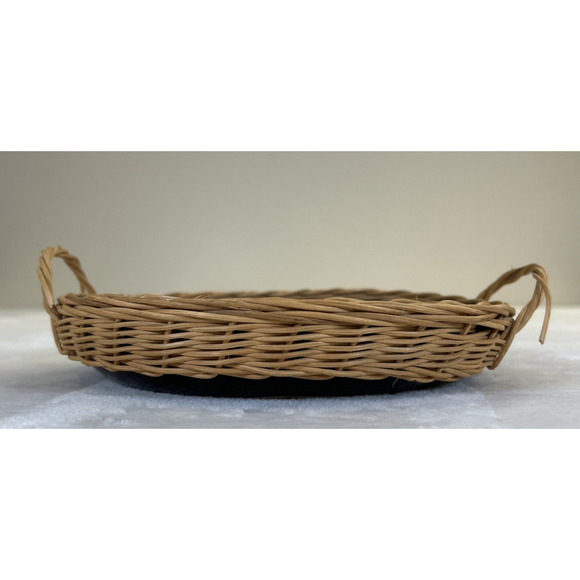 Vintage Soufflenheim French Stoneware Pottery Dish w/wicker handles BnftsCharity - Picture 2 of 10